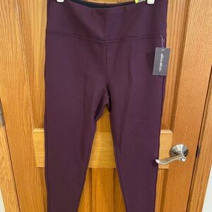 Eddie Bauer Deep Plum Leggings XL